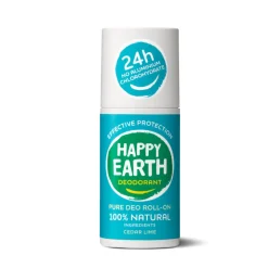 Happy Earth 100% Natuurlijke Deodorant Roller Cedar Lime 75 ml