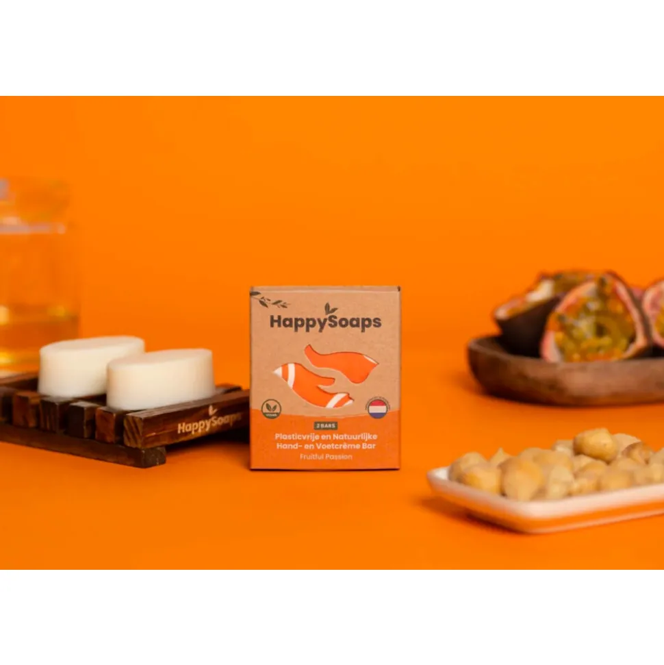 HappySoaps Hand- en Voetcrème Bar Fruitful Passion 40 gr