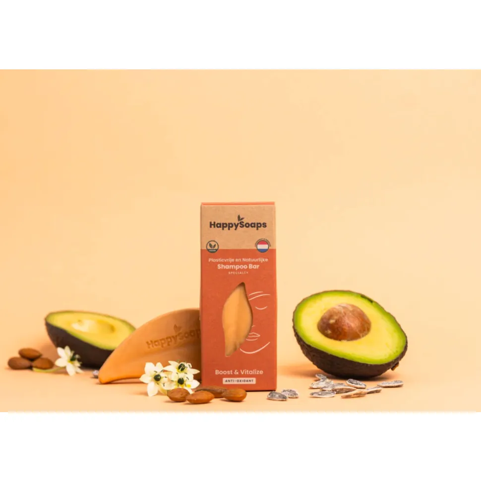 HappySoaps Specialty Shampoo Bar Boost & Vitalize Anti-Oxidant 100 gr