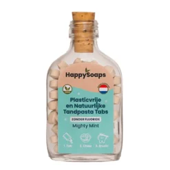 HappySoaps Tandpasta Tabs zonder Fluoride Mighty Mint 130 gr