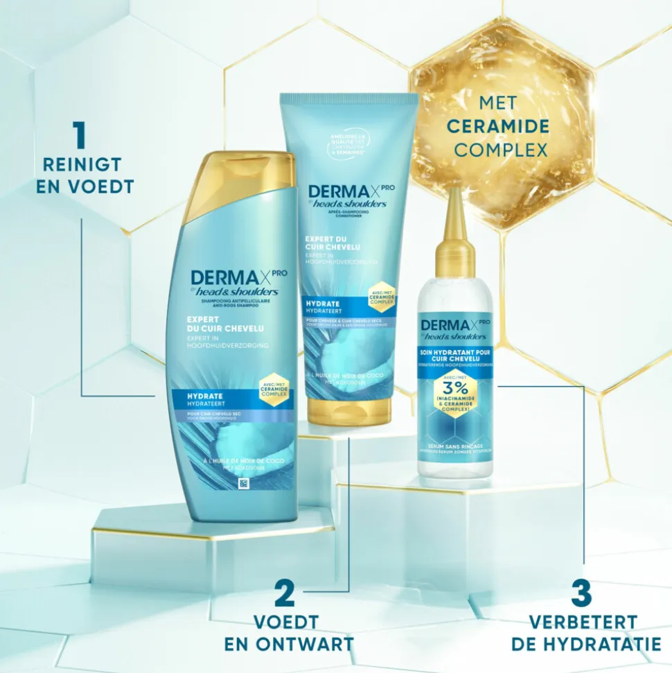 Head & Shoulders Conditioner DERMAxPRO Hydrateert 220 ml