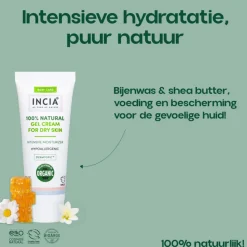 INCIA 100% Natuurlijke Gelcrème Droge Huid 60 ml