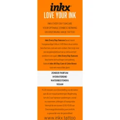 Inkx Tattoo Verzorging Everyday Zonnebrand crème SPF 50 50 ml