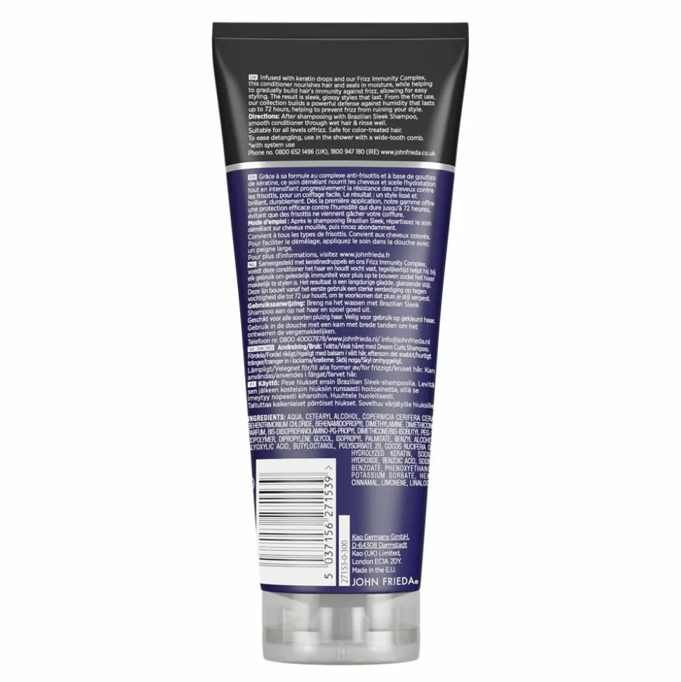 John Frieda Frizz Ease Brazilian Sleek Conditioner 250 ml