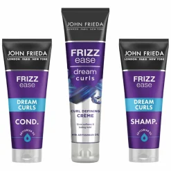 John Frieda Frizz Ease Dream Curls - Shampoo 1x 250 ml & Conditioner 1x 250 ml & Curl Defining Créme 1x 150 ml - Pakket
