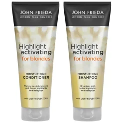 John Frieda Sheer Blonde Highlight Activating - Shampoo 1x 250 ml & Conditioner 1x 250 ml - Pakket
