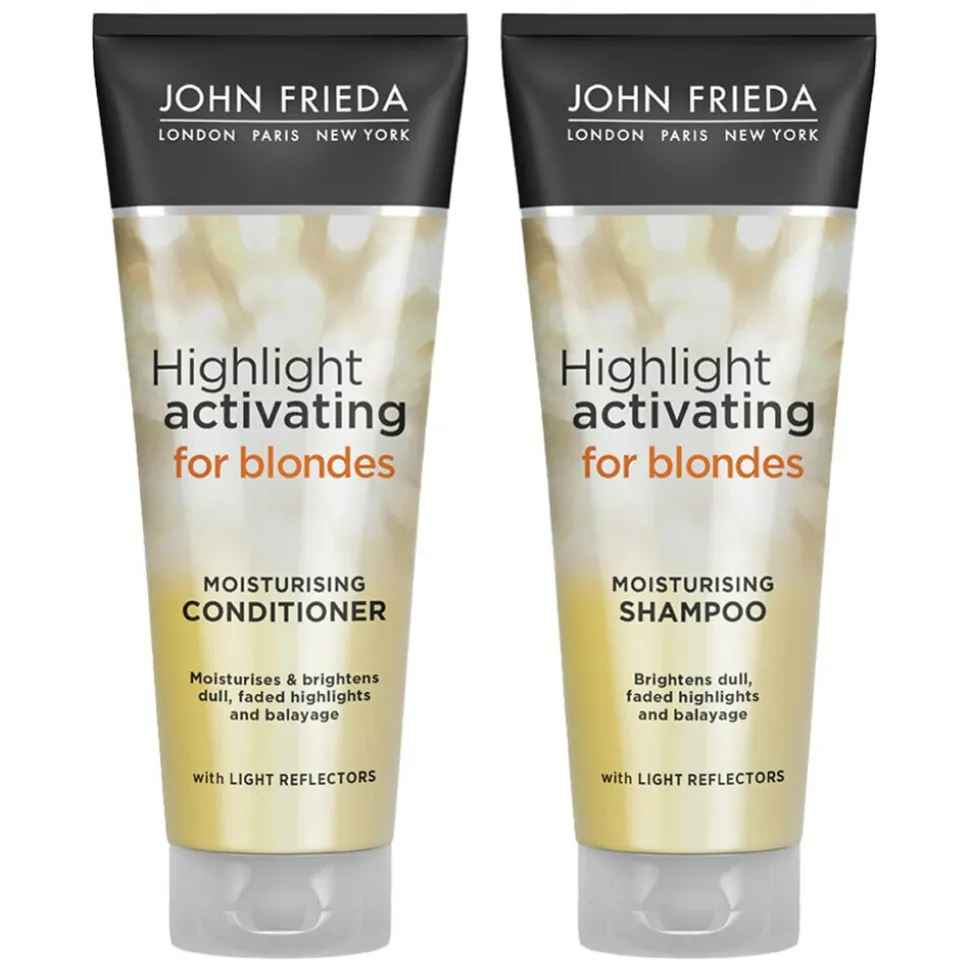 John Frieda Sheer Blonde Highlight Activating - Shampoo 1x 250 ml & Conditioner 1x 250 ml - Pakket