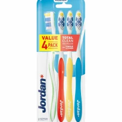 Jordan Tandenborstel Total Clean Medium 4-pack 4 stuks