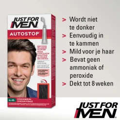 Just for Men Autostop Haarverf Donkerbruin A45 35 gr