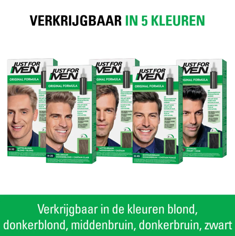 Just for Men Haarkleuring Donkerblond H25 1 set