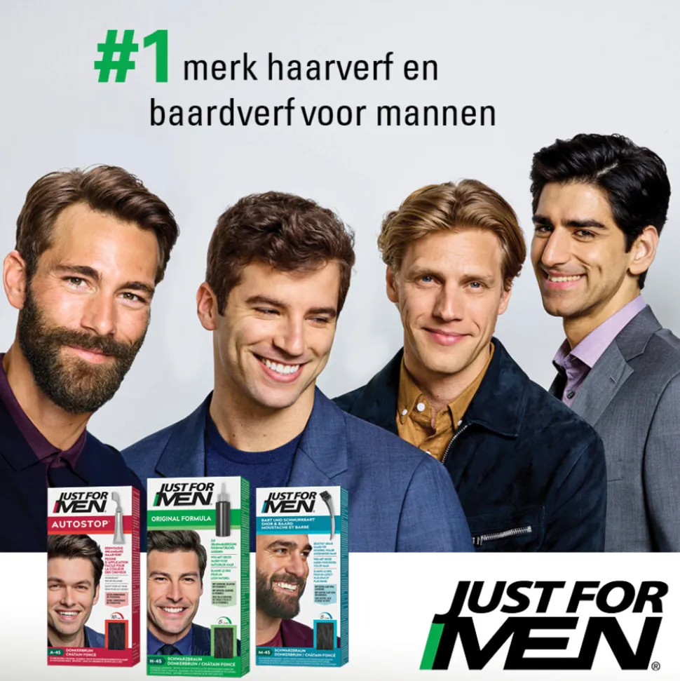 Just for Men Haarkleuring Donkerblond H25 1 set