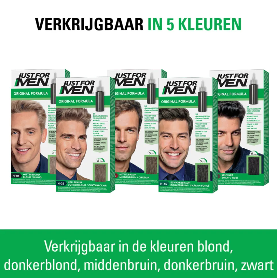Just for Men Haarkleuring Zwart H55 1 set