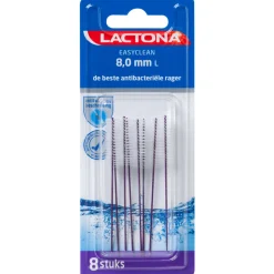 Lactona Ragers Easyclean L Paars Cilindrisch 8.0 mm 8 stuks