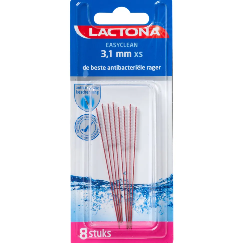 Lactona Ragers Easyclean XS Rood Cilindrisch 3.1 mm 8 stuks