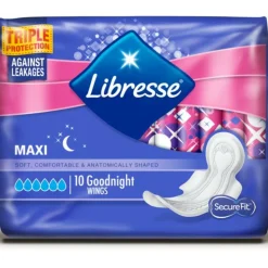 Libresse Maandverband Maxi Goodnight Wing 10 stuks