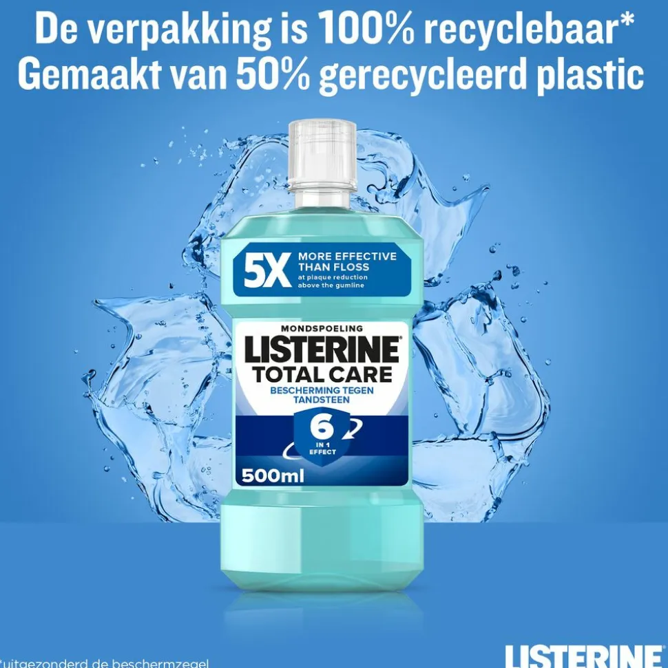 Listerine Total Care Bescherming Tegen Tandsteen 500 ml