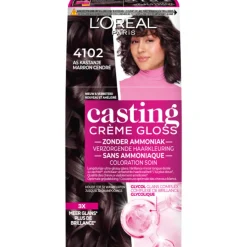 L'Oréal Casting Crème Gloss Semi-Permanente Haarkleuring 4102 Parelmoer Kastanjebruin