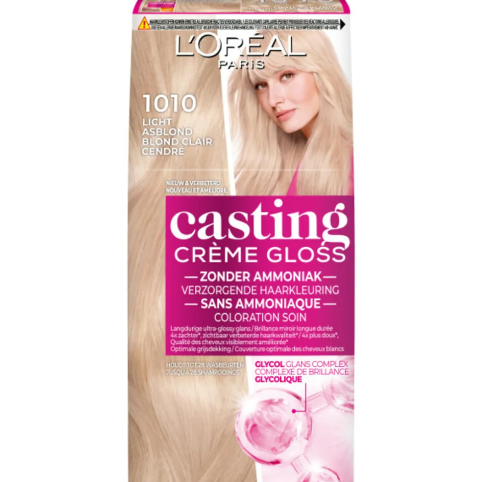 L'Oréal Casting Crème Gloss Semi-Permanente Haarkleuring 1010 Extra Licht Asblond