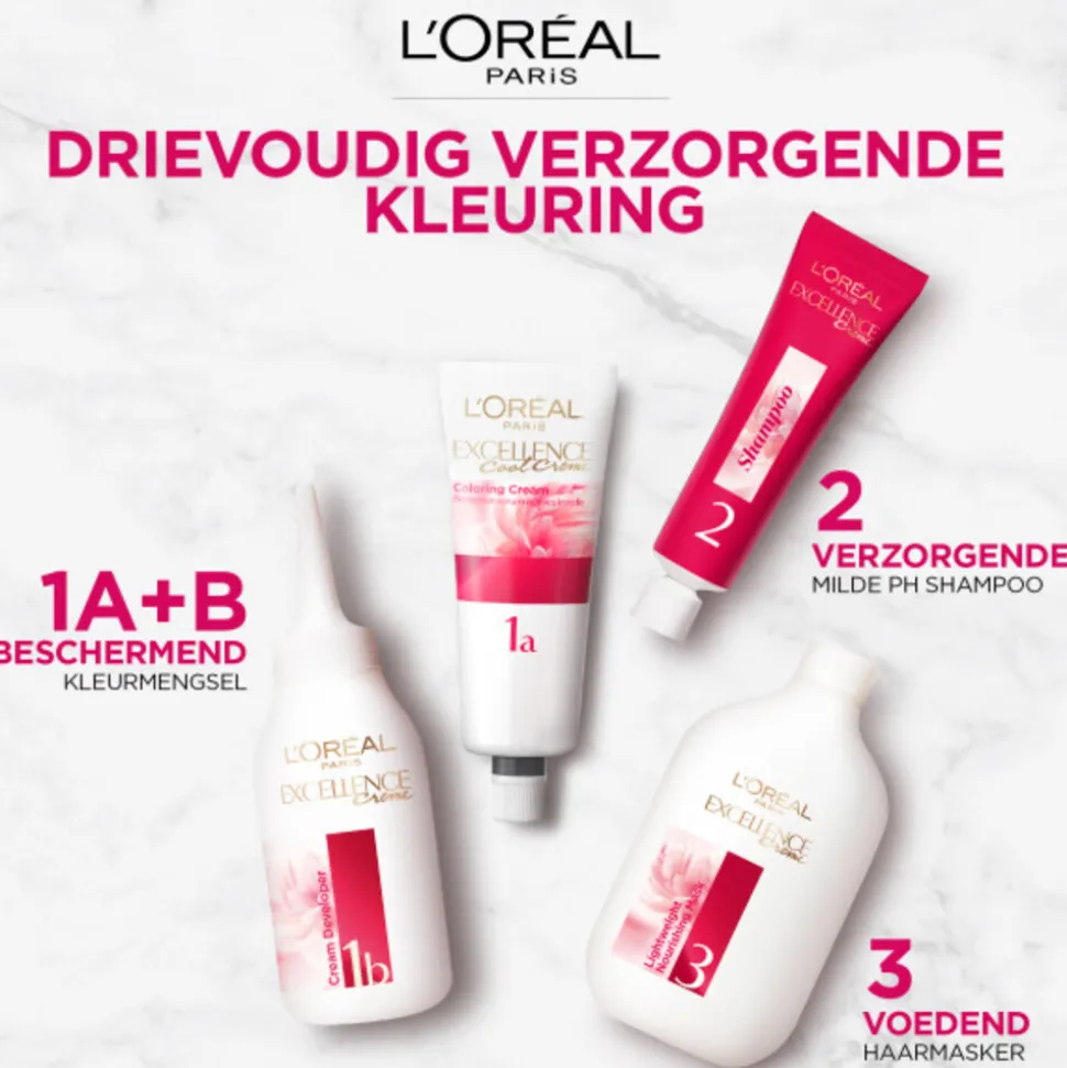 L'Oréal Excellence Crème Permanente Crèmekleuring 7.43 Koper Goudblond