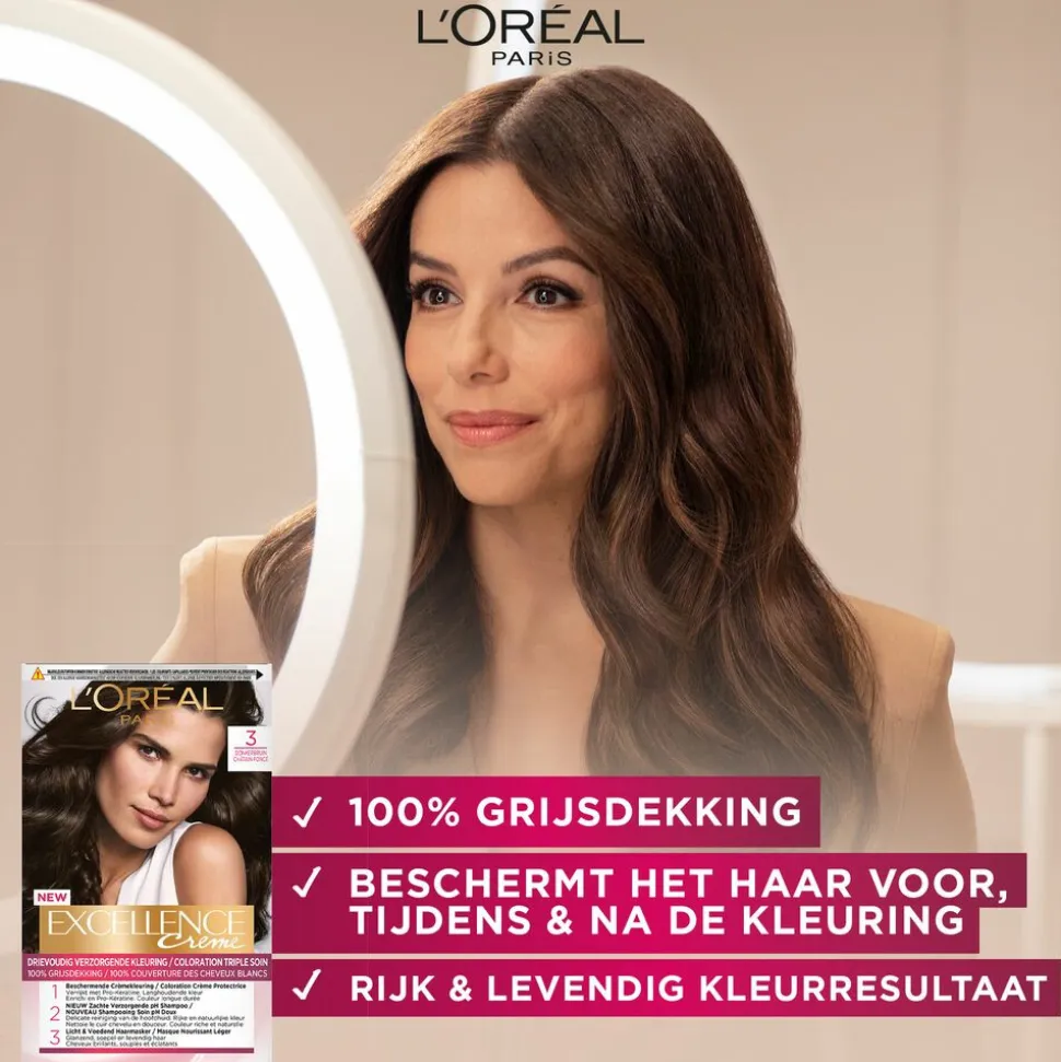 L'Oréal Excellence Crème Permanente Crèmekleuring 7.7 Honingbruin