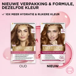 L'Oréal Excellence Crème Permanente Crèmekleuring 7.7 Honingbruin