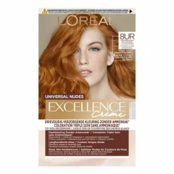 L'Oréal Excellence Crème Universal Nudes Permanente Haarkleuring 8UR Universeel Licht-Koper
