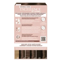 L'Oréal Excellence Crème Universal Nudes Permanente Haarkleuring 5U Universeel Lichtbruin
