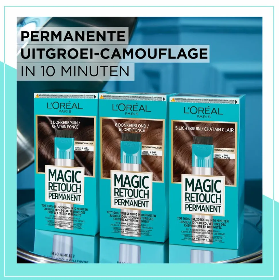 L'Oréal Magic Retouch Permanent 3 Donkerbruin 95 gr