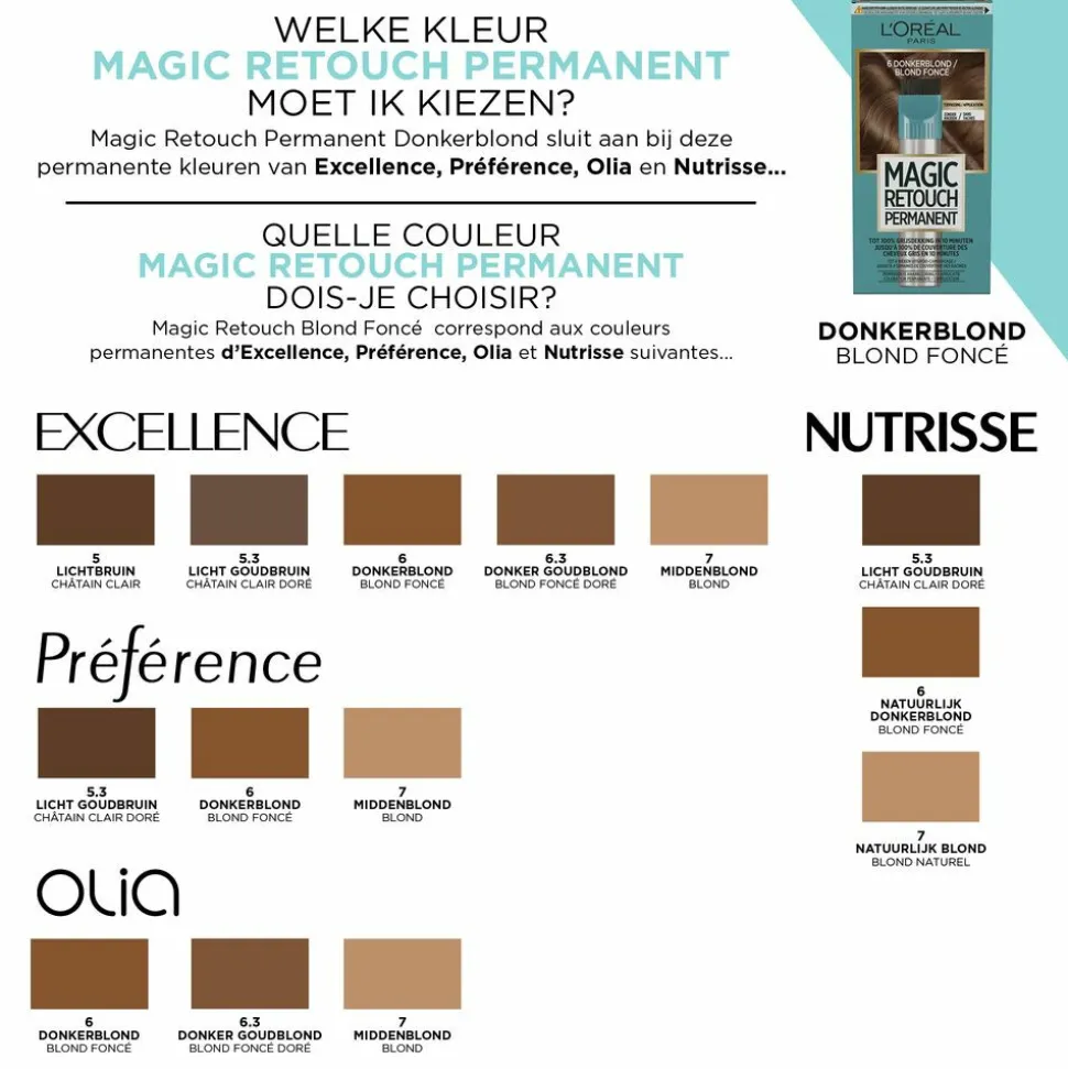 L'Oréal Magic Retouch Permanent 6 Donkerblond 95 gr