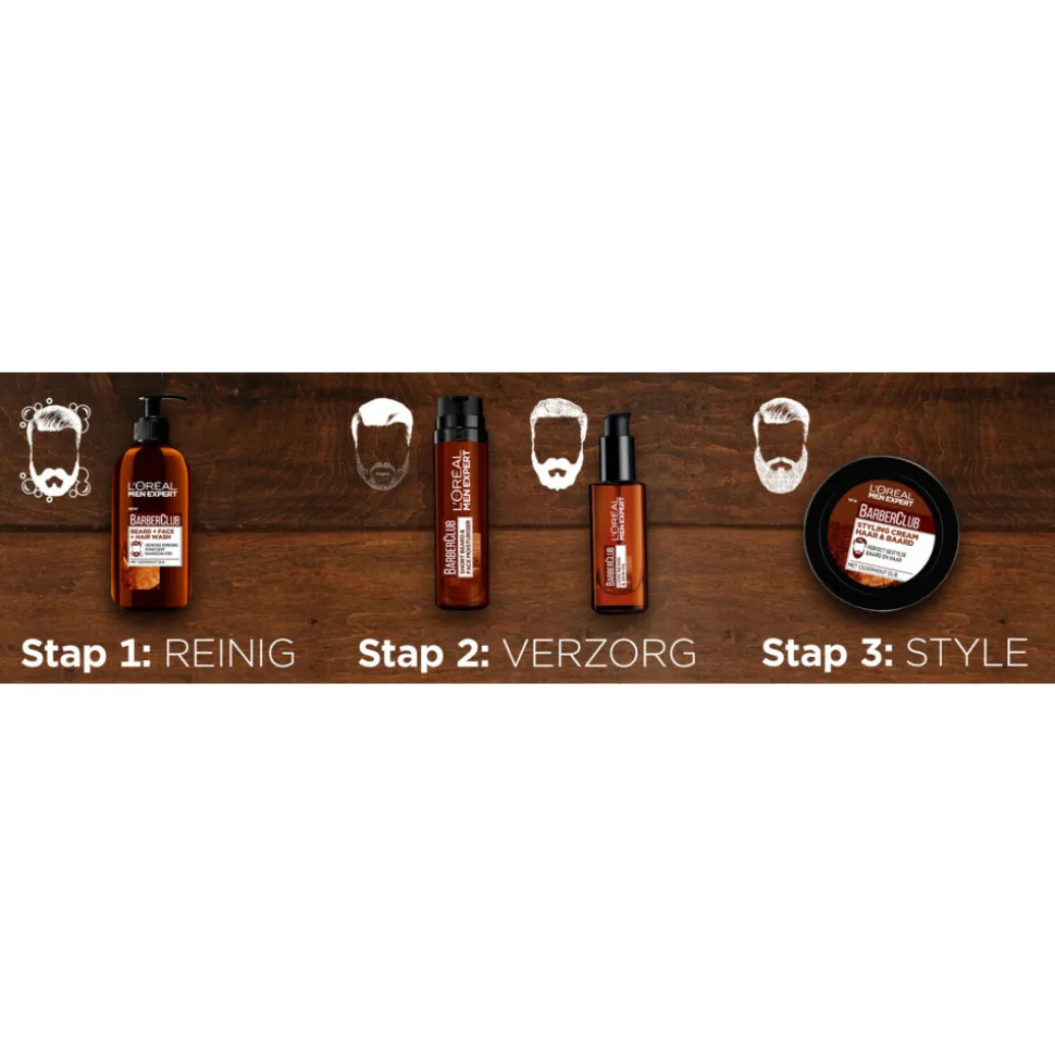 L'Oréal Men Expert BarberClub Baard Gezicht & Haar 3-in-1 Wash 200 ml