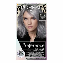 L'Oréal Preference Vivids Permanente Haarkleuring 9.112 Smokey Grey