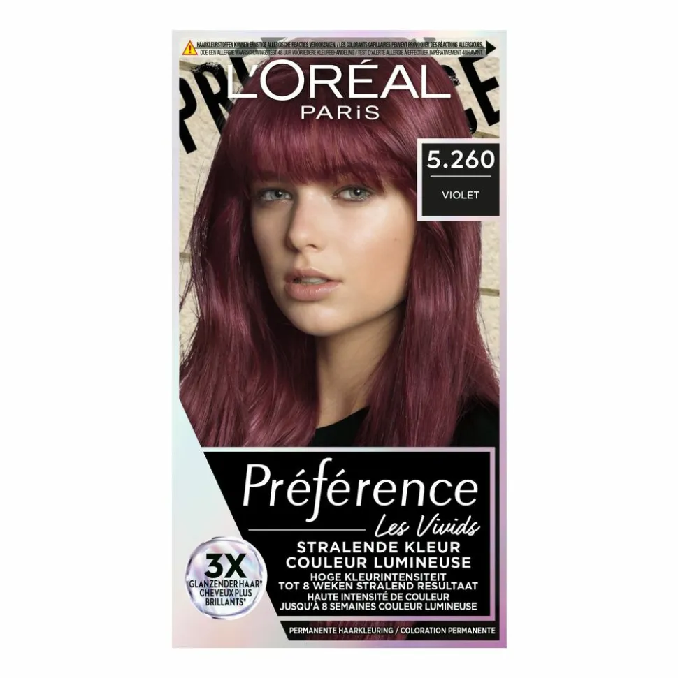 L'Oréal Preference Vivids Permanente Haarkleuring 5.260 Violet