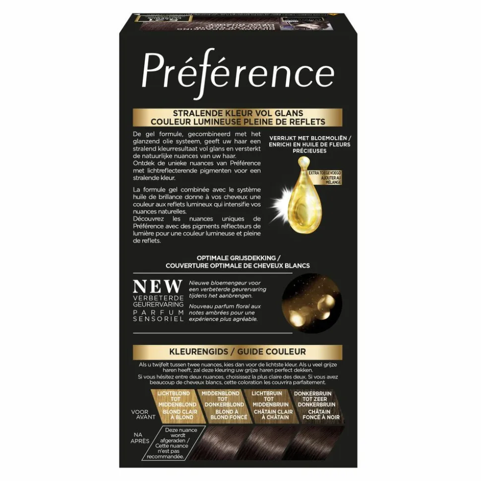 L'Oréal Préférence Permanente Haarkleuring 5.21 Koel Lichtbruin