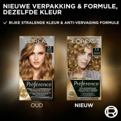 L'Oréal Préférence Permanente Haarkleuring 7.3 Goudblond