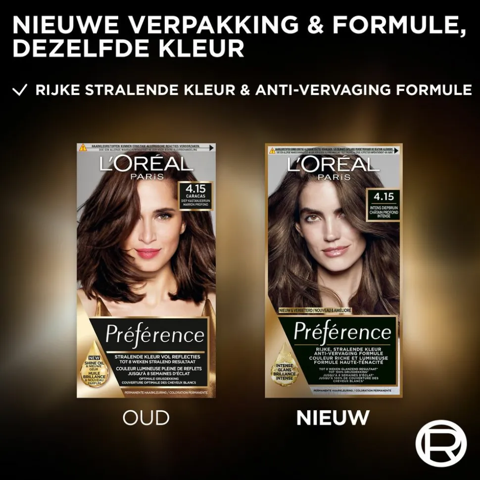 L'Oréal Préférence Permanente Haarkleuring 4.15 Diep Kastanjebruin
