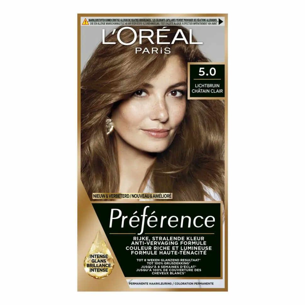 L'Oréal Préférence Permanente Haarkleuring 5.0 Lichtbruin