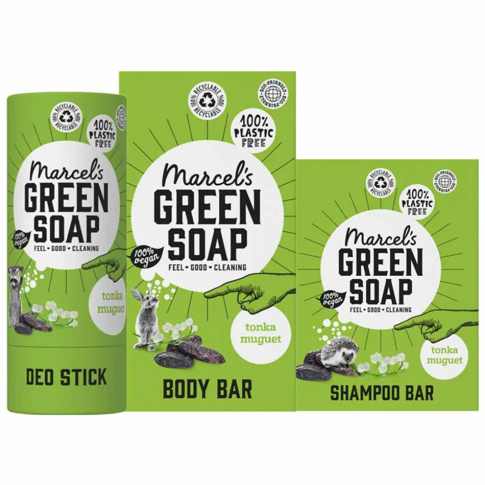Marcel's Green Soap Plastic Vrije Verzorging Tonka & Muguet Pakket