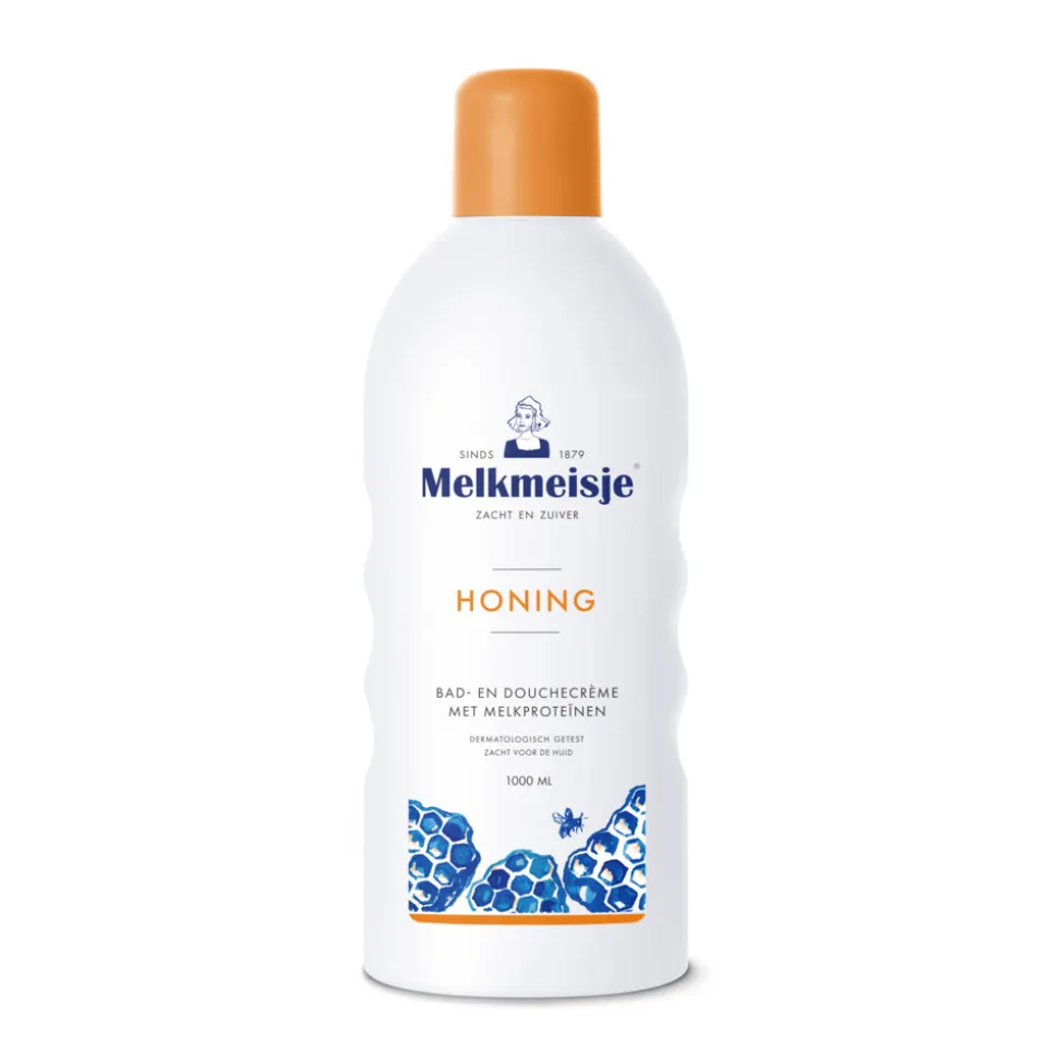 Melkmeisje Bad en Douche Crème Honing 1000 ml