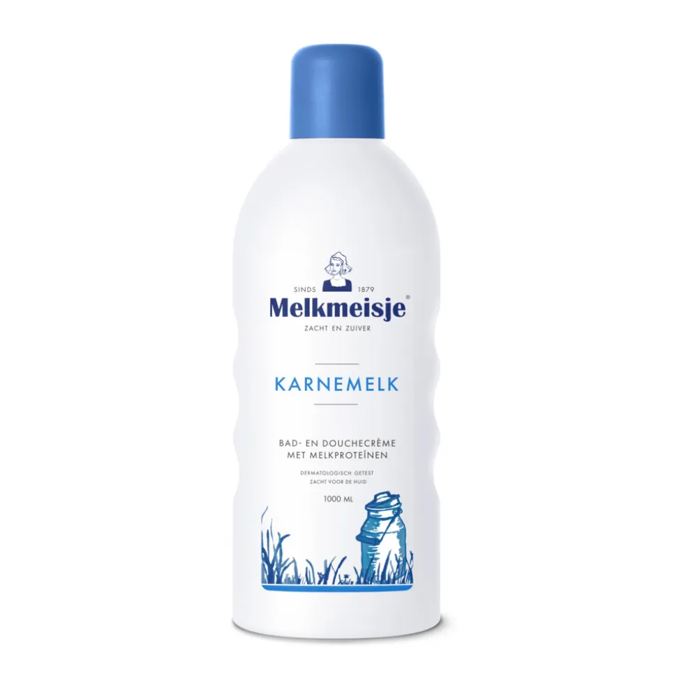 Melkmeisje Bad en Douche Crème Karnemelk 1000 ml