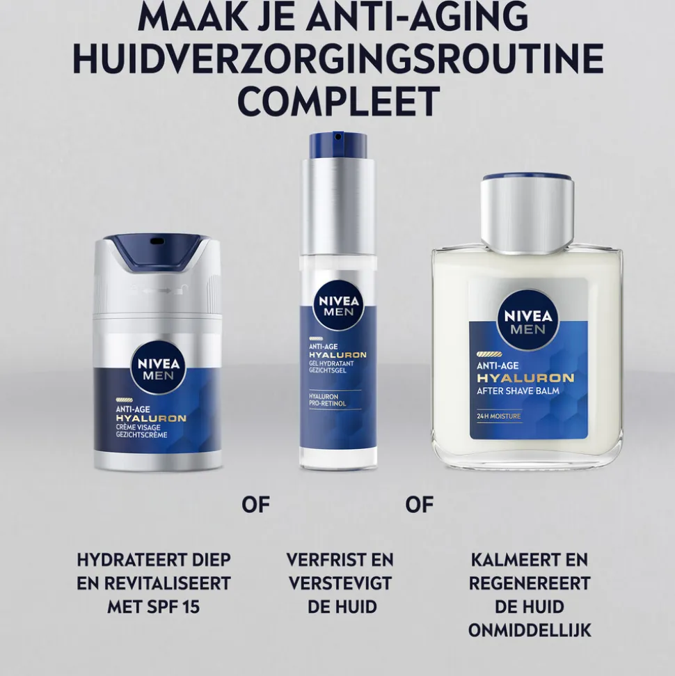 NIVEA Men Hyaluron Hydraterende Anti-Age gezichtsgel 50 ml