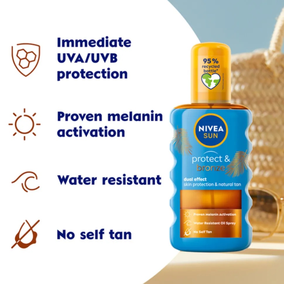 NIVEA Sun Protect & Bronze Olie Spray SPF 20 200 ml