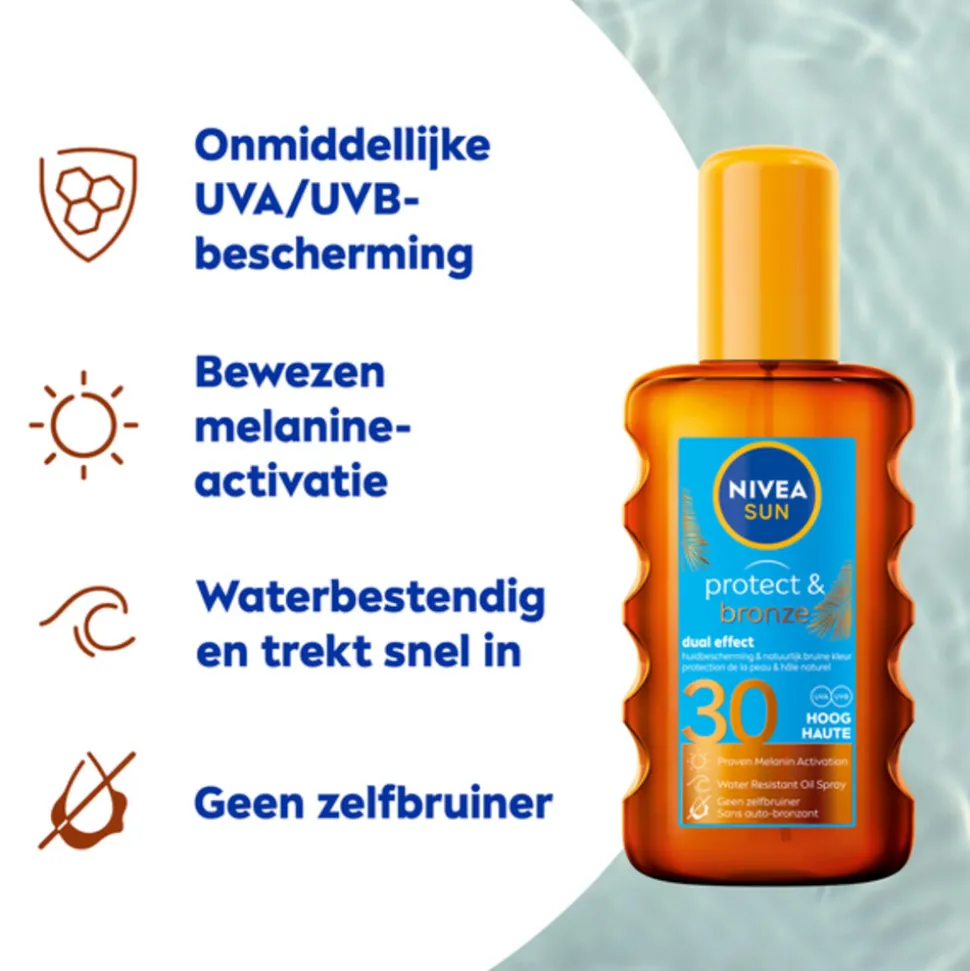 NIVEA Sun Protect & Bronze Olie Spray SPF 30 200 ml