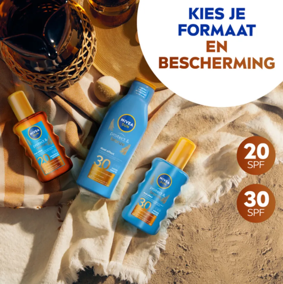 NIVEA Sun Protect & Bronze Zonnemelk SPF 30 200 ml