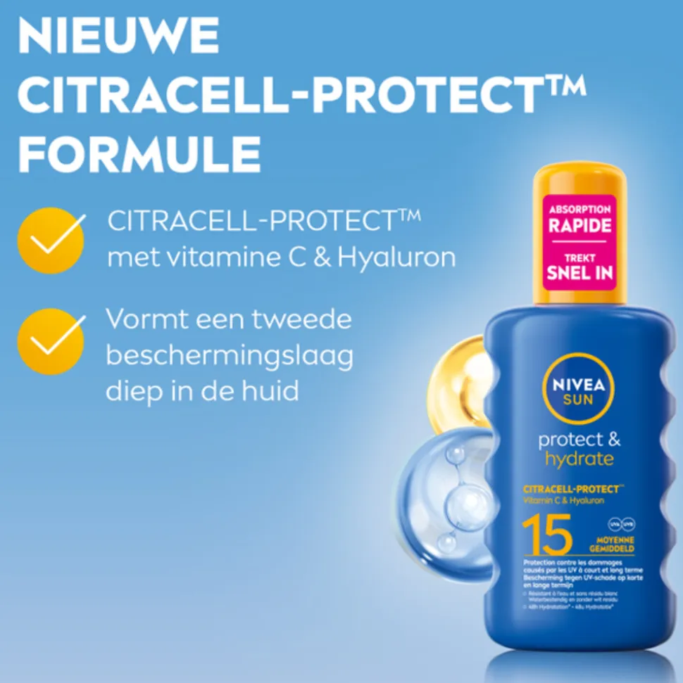 NIVEA Sun Protect & Hydrate Zonnespray SPF 15 200 ml