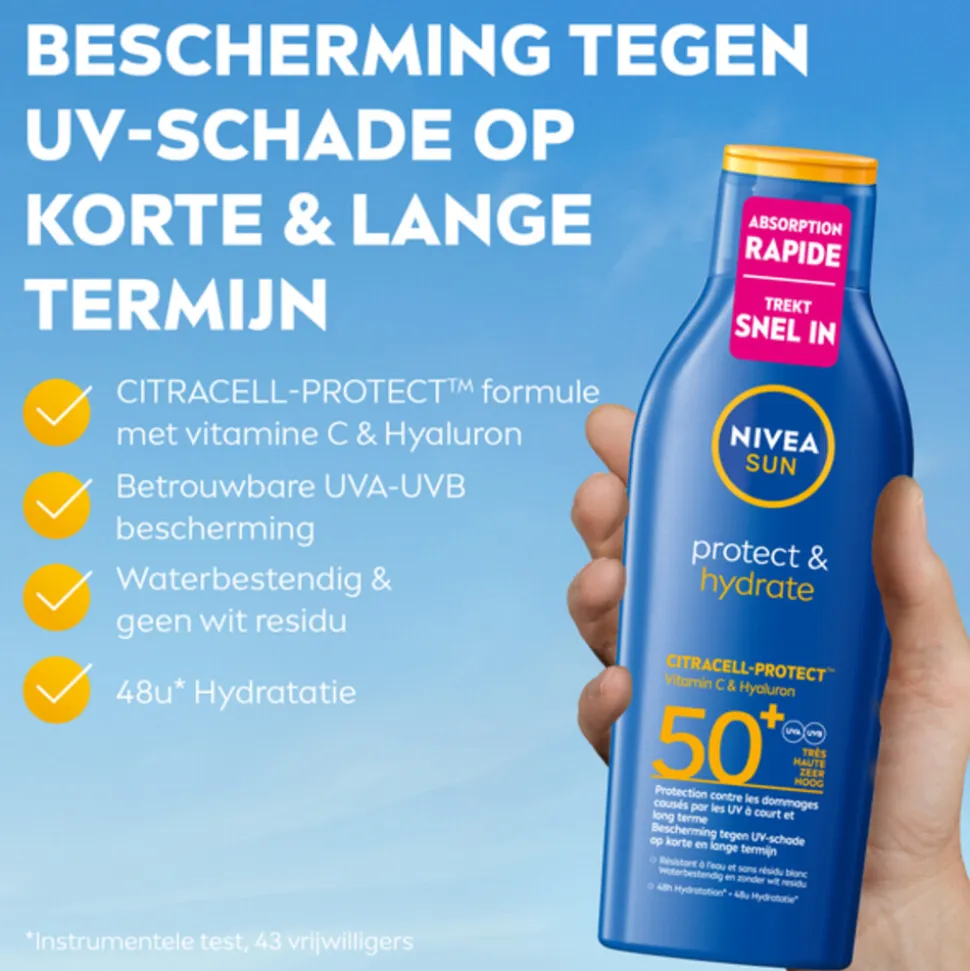 NIVEA Sun Protect & Hydrate Zonnemelk SPF 50+ 200 ml