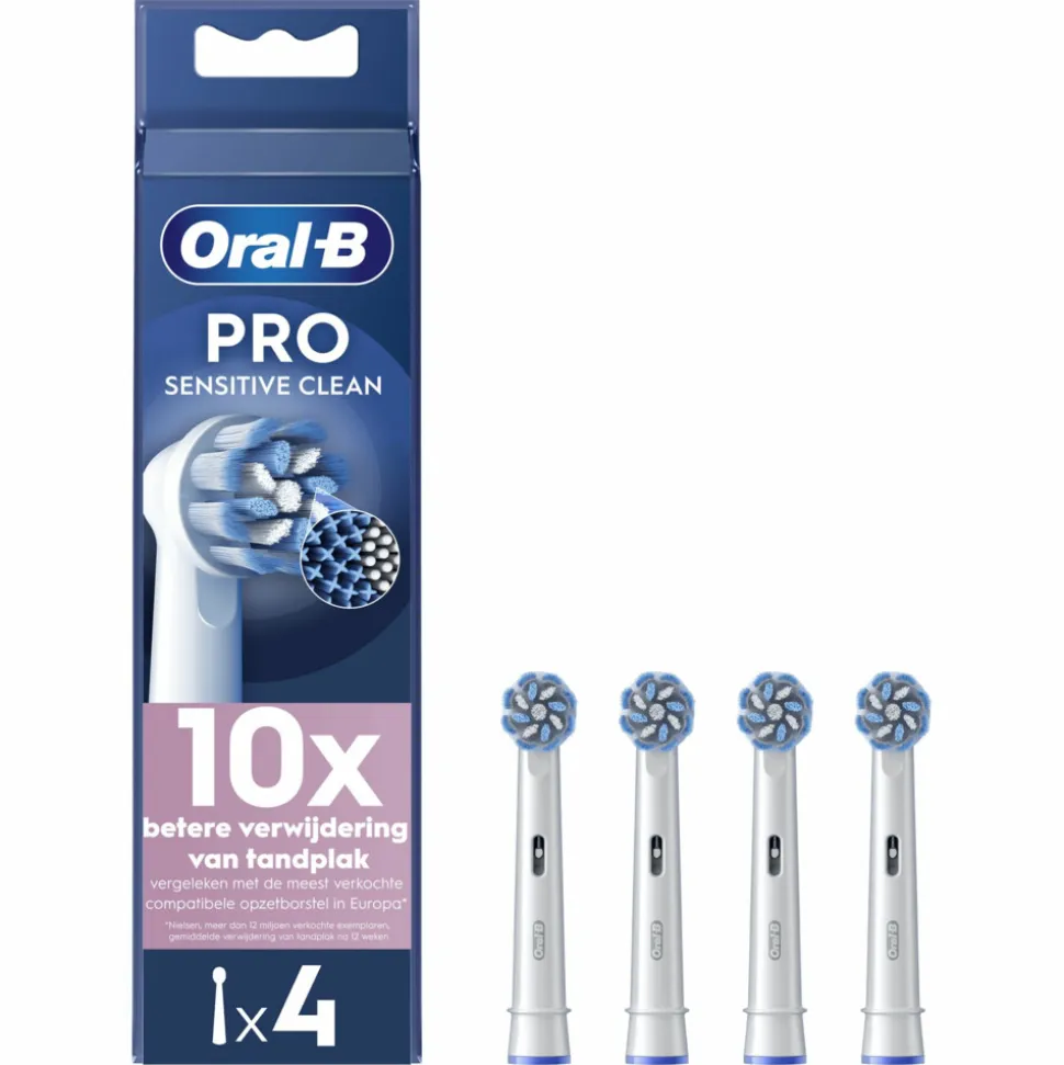 Oral-B Opzetborstels Sensitive Clean Wit 4 stuks