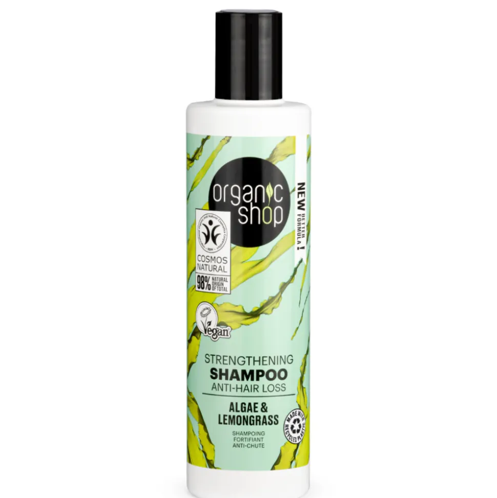 Organic Shop Strengthening Shampoo Anti-Hair Loss Algae and Lemongrass 280 ml
