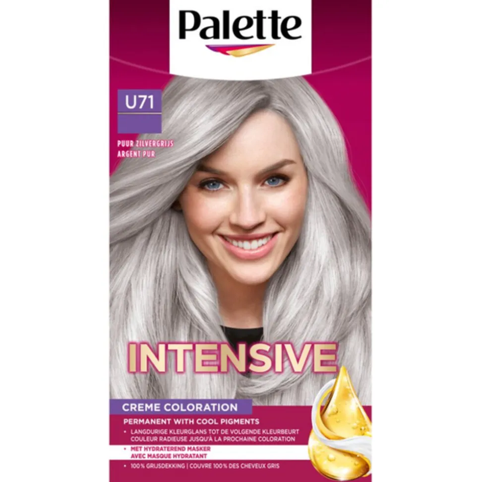 Palette Intensive Oil-Care Color Haarkleuring U71 Puur Zilvergrijs