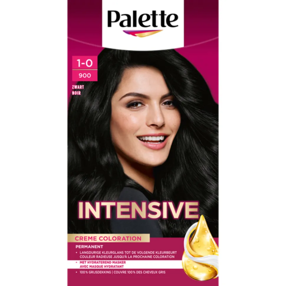 Palette Intensive Oil-Care Color Haarkleuring 900 Zwart 115 ml