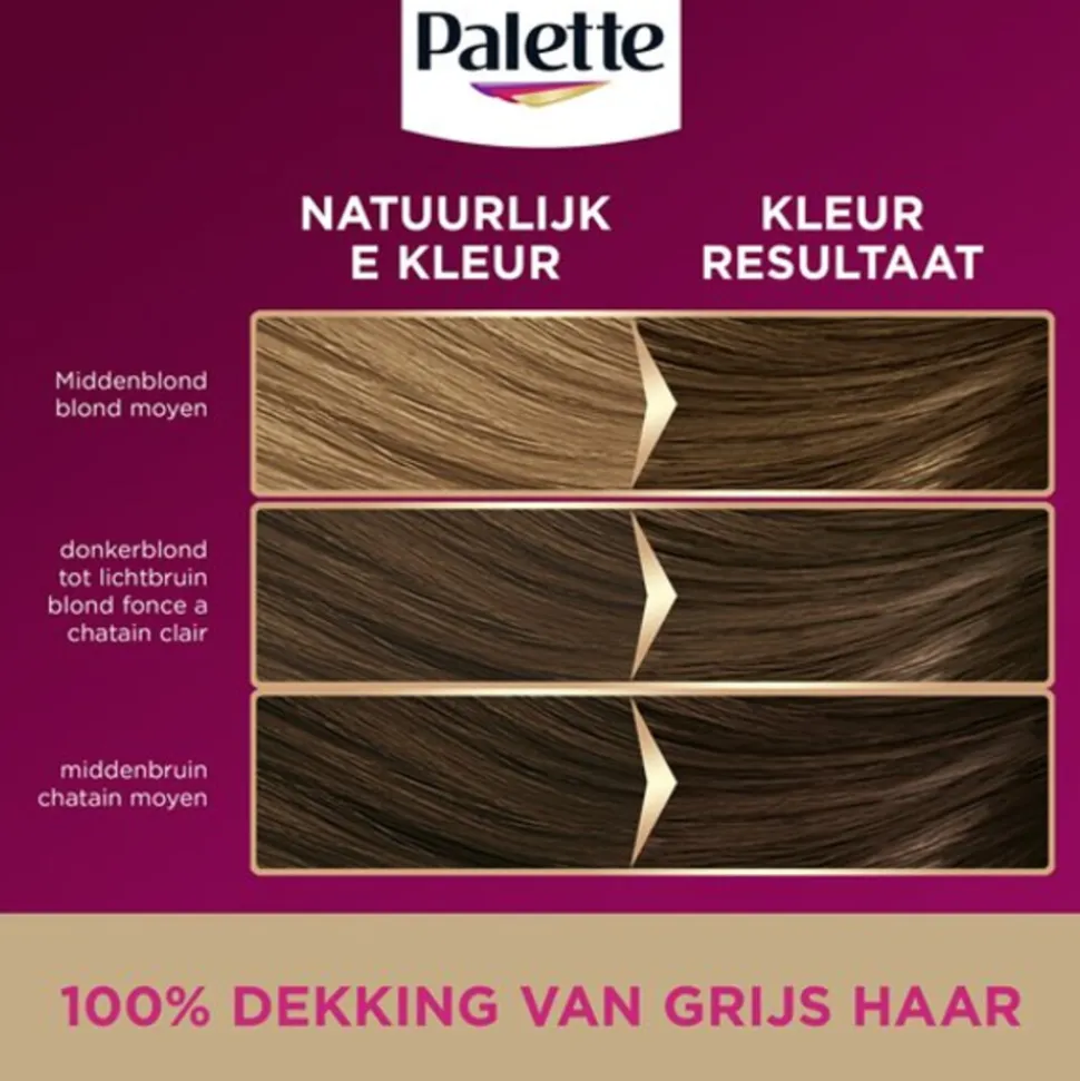 Palette Intensive Oil-Care Color Haarkleuring 600 Lichtbruin
